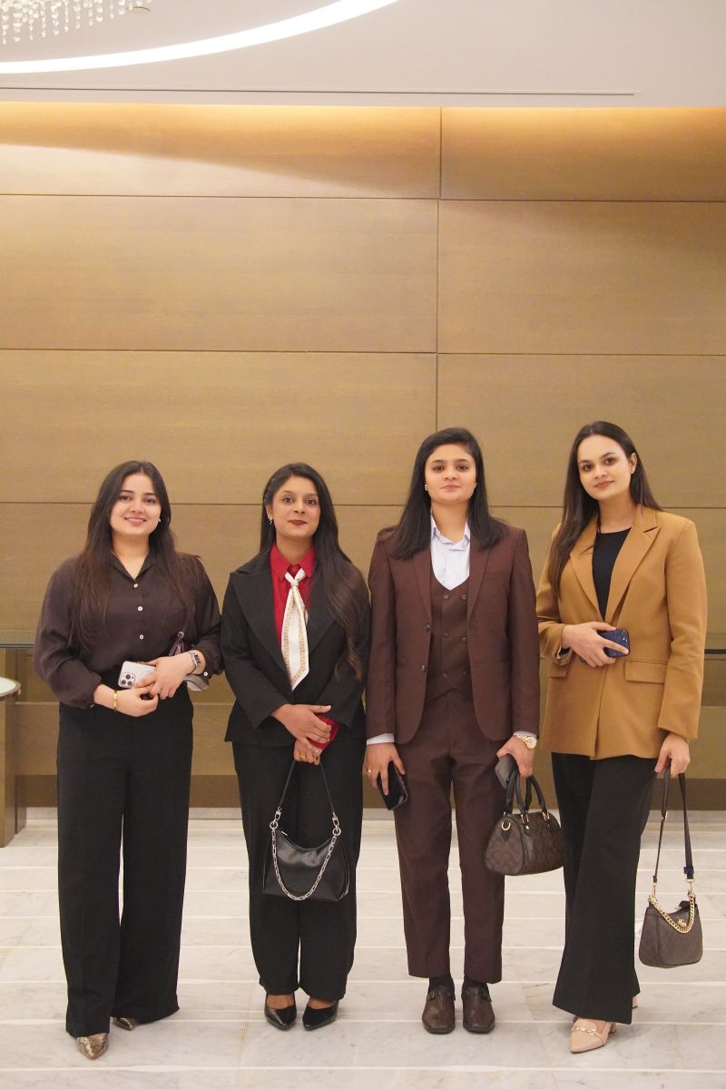 Four Tejwaans Corporate Group team members at the Back to Business networking event in Qatar