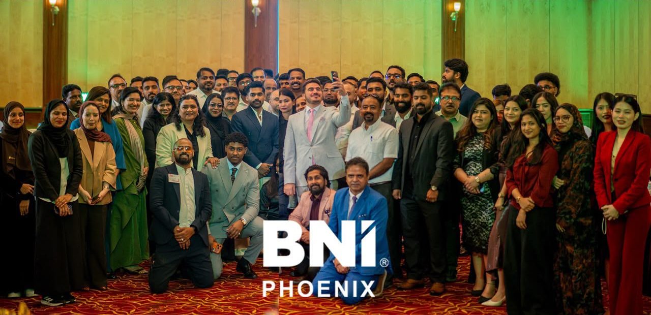 Business owners at the BNI Phoenix Qatar networking meeting at Radisson Blu, Doha, attended by Tejwaans Corporate Group